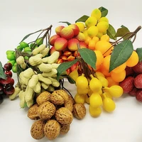 1 branch wall hanging plastic fake fruit simulation vegetable walnuts red dates peanuts food photography props home decoration