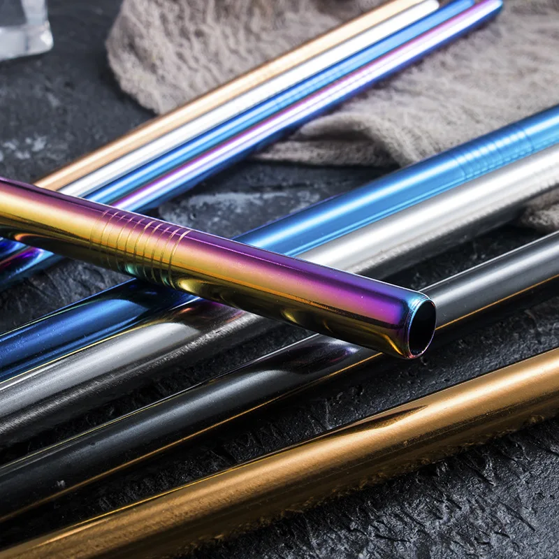 Красочное питье соломинки многократного использования металлическая соломинка