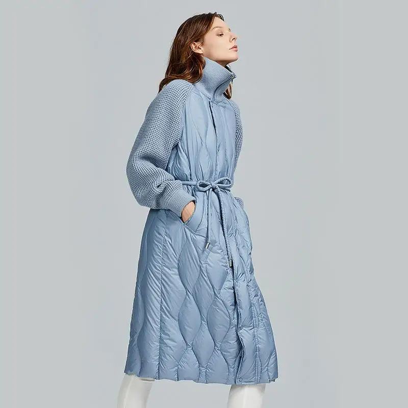 2019 Новая зимняя Женская куртка новая модная уличная длинная пуховая парка 90%