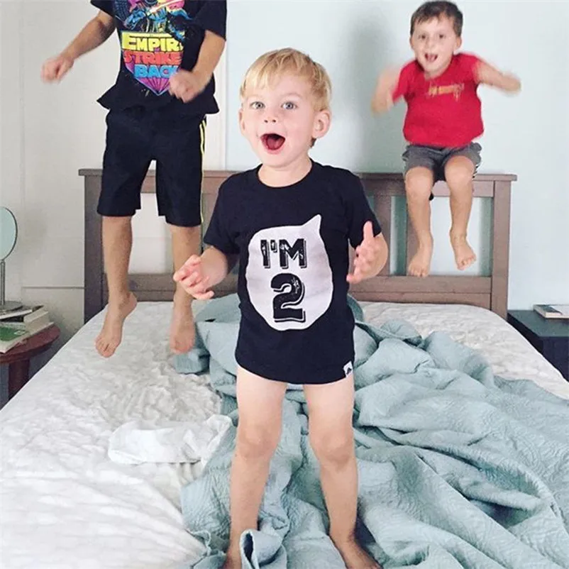 Kids Cotton T-shirts I'm 1 2 3 4 5 6 Year Old Boys Girls Birthday Gift Summer Baby Clothes Toddler Infant Child Tops T Shirts | Мать и