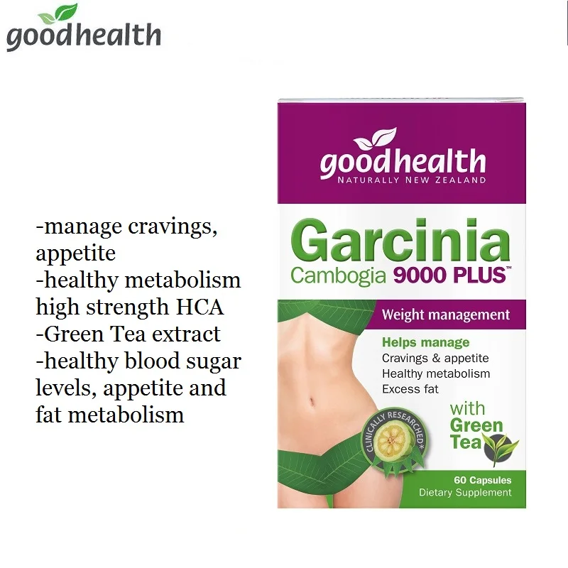 

GoodHealth Garcinia Cambogia 9000mg Capsule Plus Green Tea HCA Body Weight Management Slimming Supplement Control Diet Exercise