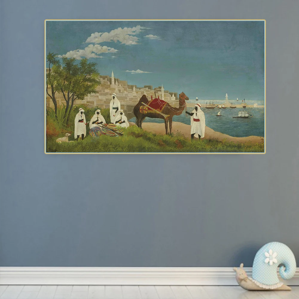 Рисунок на холсте с изображением алжирского ландшафта | Дом и сад