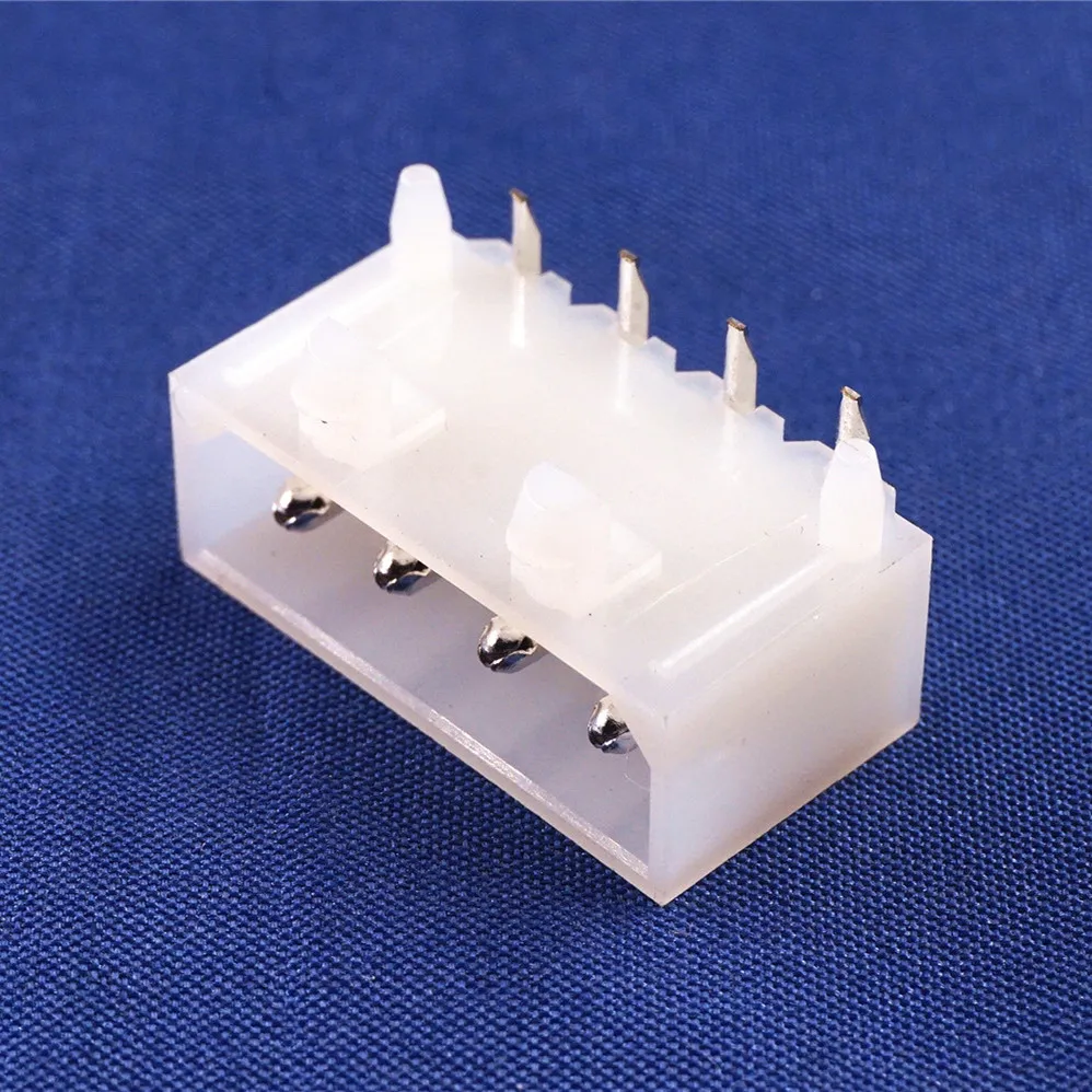 100 шт 5 08 мм 4 Pin D форма вафли контактный штырь правый угол 90 градусов PCB припой 8981 IDE