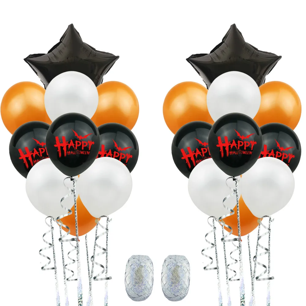 ZLJQ 22pcs/lot Happy Halloween Party Decorations Blood Letters Switch Pumpkin Air Helium Balloon Festival Decor Home Supplies | Дом и сад