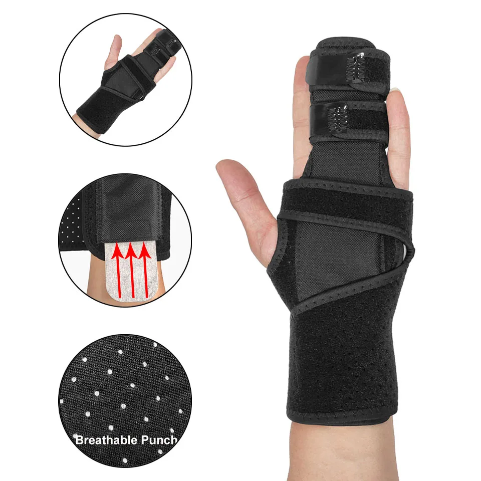 

Breathable Mallet Finger Splint for 2/3 Finger Brace Aluminum Finger Support Stabilizer for Broken Fingers Arthritis Tendonitis