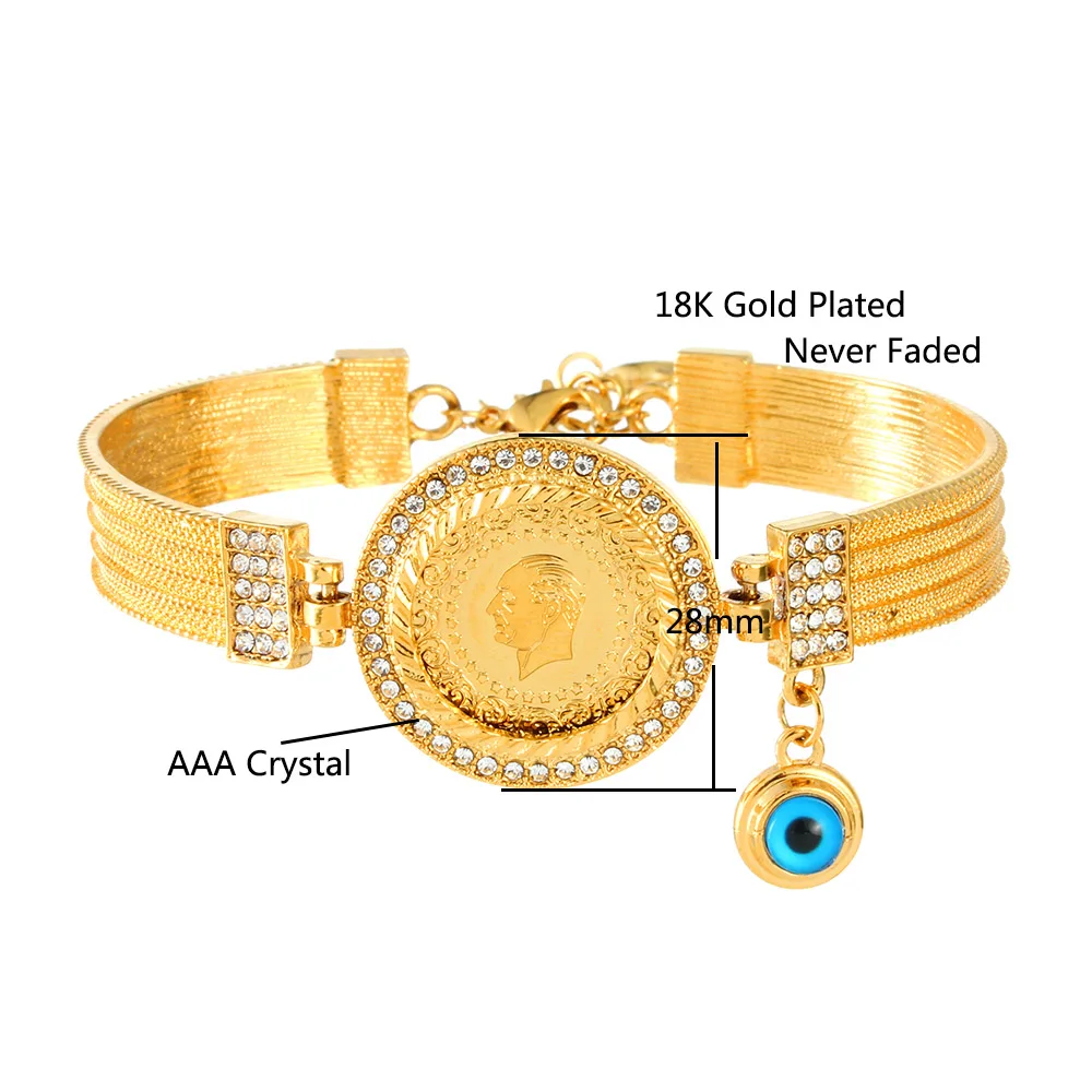 Романтический свадебный Оман браслеты с подвесками в форме монет Свадебные