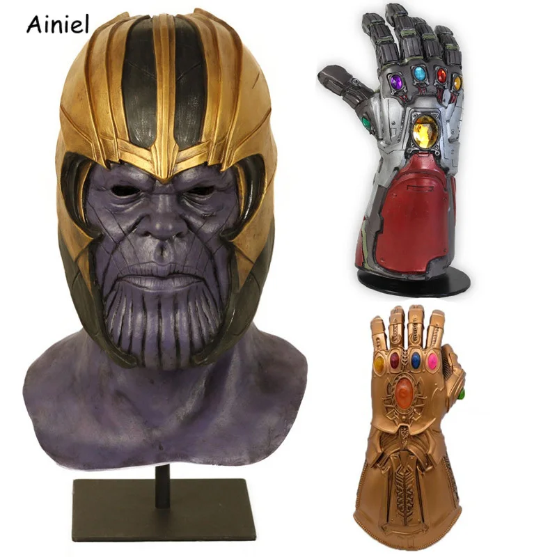 Endgame Железный человек танос Косплей бесконечная перчатка Халк маска Таноса