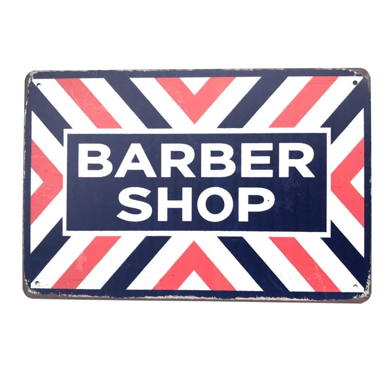 

Barber Shop Metal Tin Signs Shabby Poster College Dorm Plate Decoration Plaque Plaque Cafe Bar Wall Home Decor Retro Painting