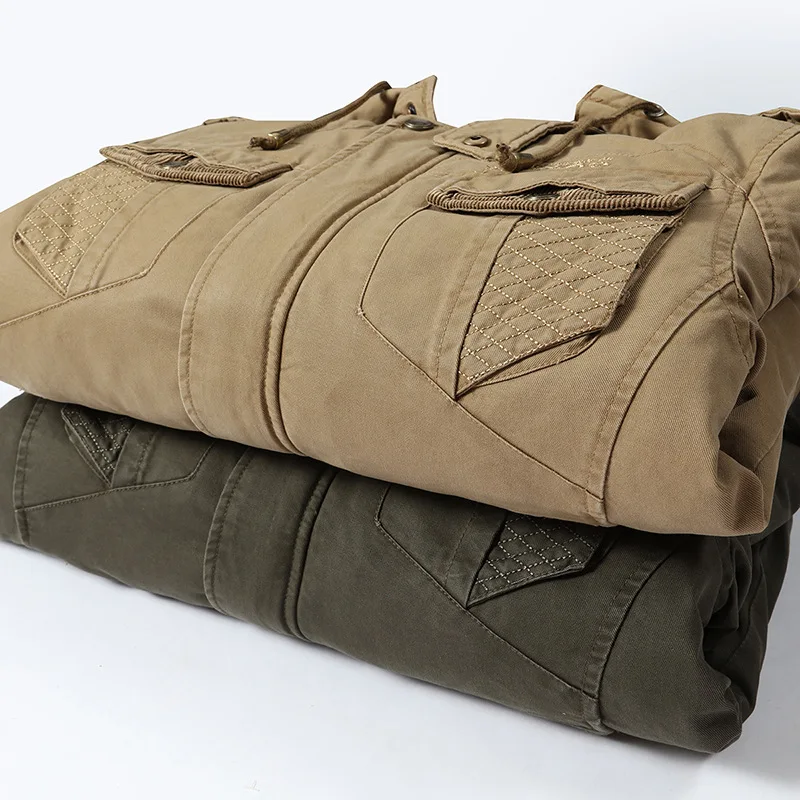 Куртка мужская с флисовой подкладкой Повседневная ветровка капюшоном верхняя