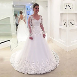 Image for Long Sleeves Wedding Dresses 2020 Graceful Lace Ap 