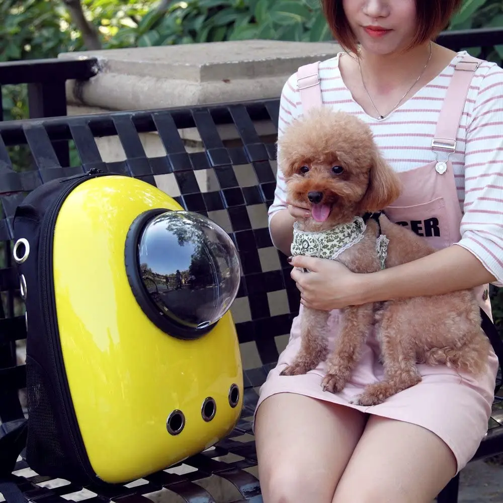 

New Pet Carrier Space Capsule Small Cats Dogs Carrier Backpack Outdoor Breathable Travel Bag Double Shoulder Bag