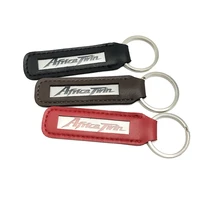 for honda crf1000l crf 1000l africa twin leather keychain fashion metal keychain leather motorcycle key chain key ring keyring