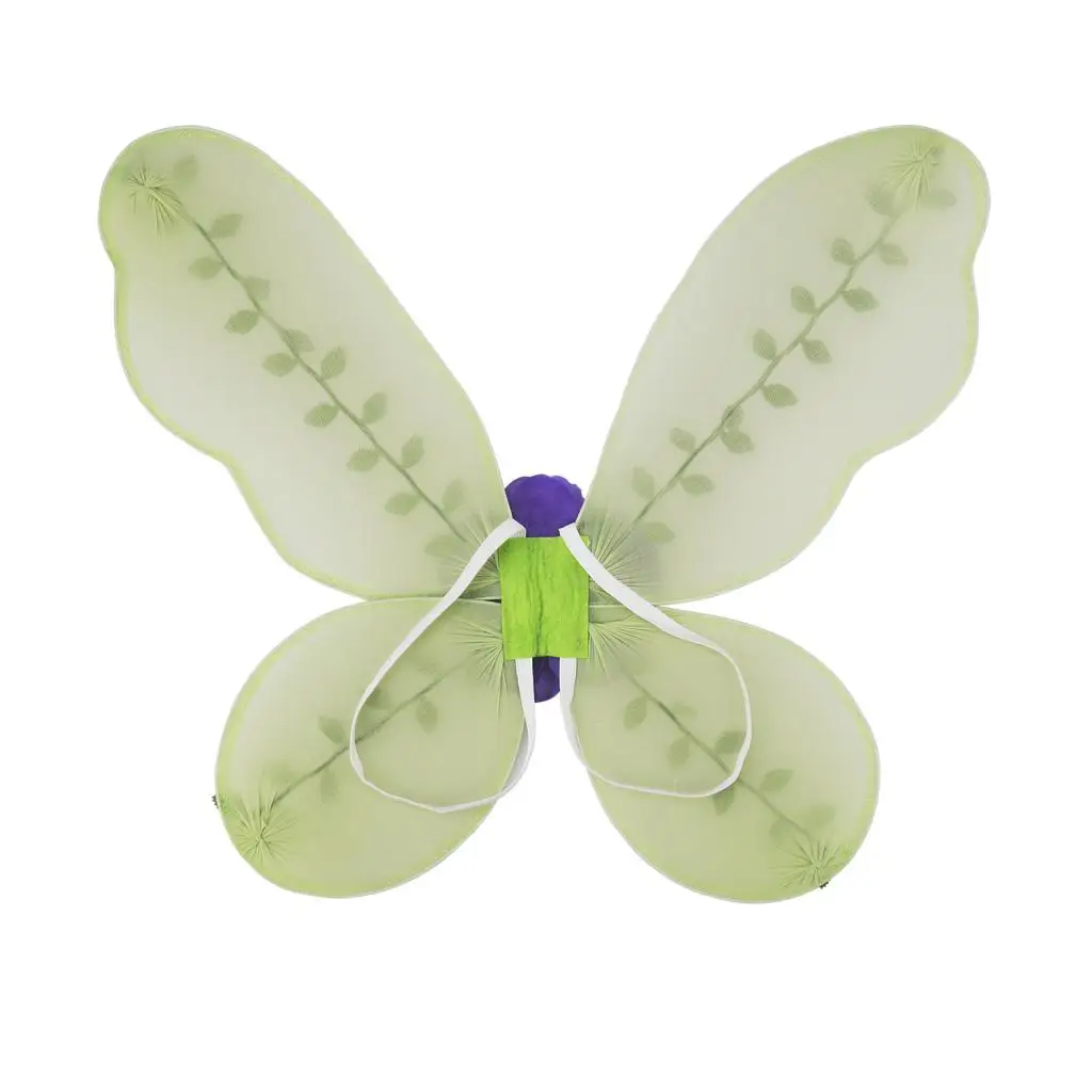 Комплект с юбкой пачкой крыльями ангела и сказочной бабочкой для девочек Зеленое