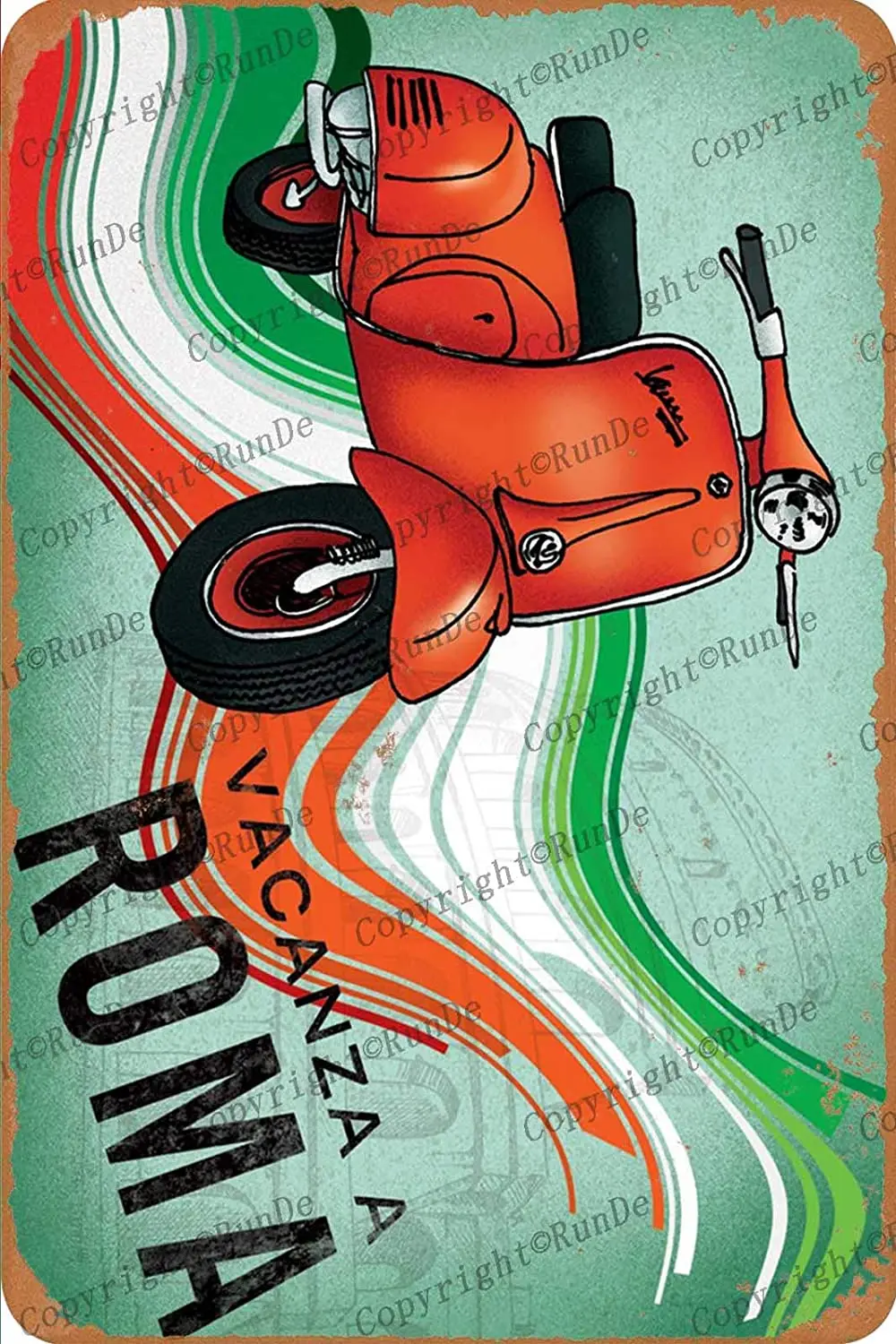 Римская Праздничная винтажная жестяная вывеска Настенный декор металлическая