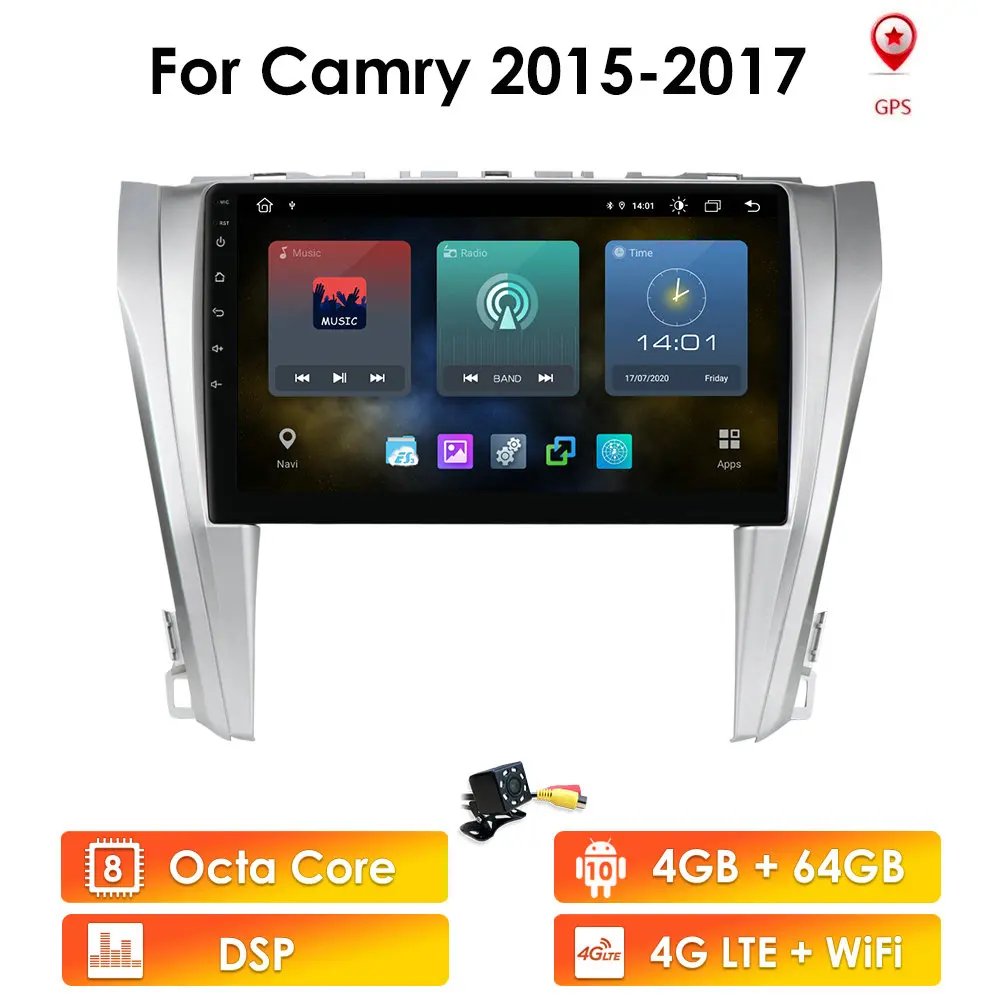 Android 10 для Toyota Camry 2015 2106 2017 Американская версия автомобильный мультимедийный