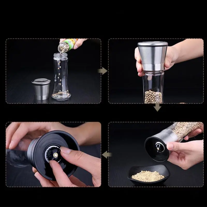 Соль перец специя Точильщик сорняков практичный 2 в 1 нержавеющая сталь кухонные