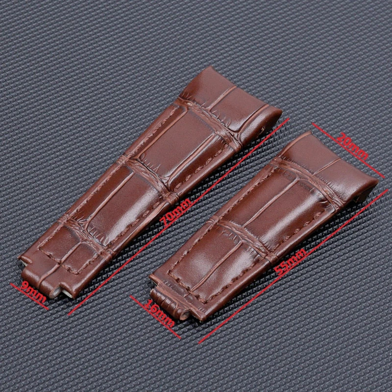 Кожаный ремешок для часов мужчин и женщин аксессуары Rolex green water ghost Daytona кожаный