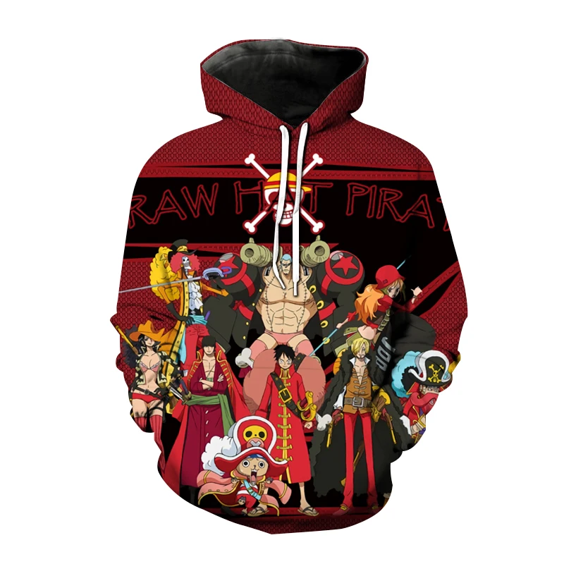 

New Fashion Anime Hoodies One Piece 3D Print Hooded Sweatshirt Pullover Men Women Oversized Hoodie Kids Streetwear Tops Clothing