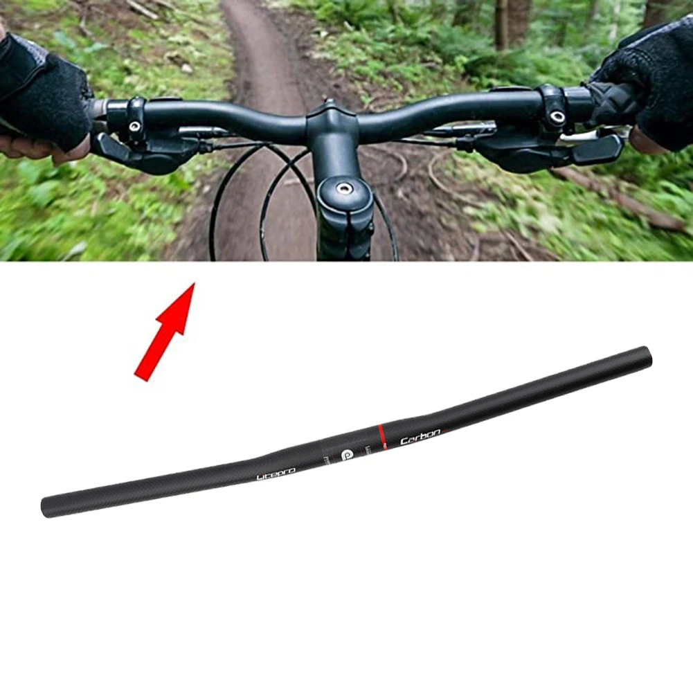 

1Pcs Bike Handlebar Carbon Fiber Handlebar Folding Bike Bicycle Mtb Cycling Downhill Straight Handle
