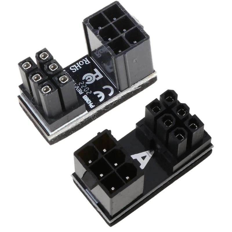 ATX 6pin Male 180 градусов угловой до 6Pin Женский адаптер питания для настольных