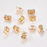 20pcs light golden color 304 stainless steel ear nuts earring backs stopper for diy earrings findings jewelry making accessories