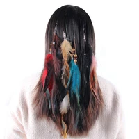 feather headband hippie boho hair hoops tassel bohemian headpiece hair bands with clips