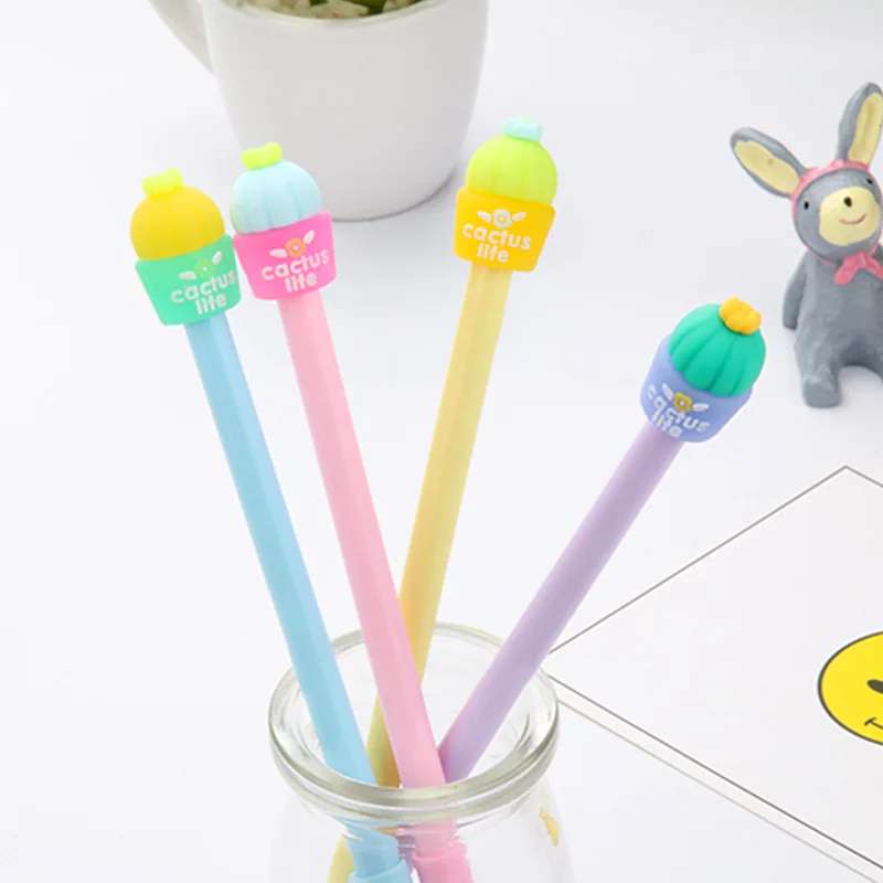 

36PCS Korean Version of Multi-meat Potted Plant Neutral Pen Plant Black Water Pen Student Stationery Supplies