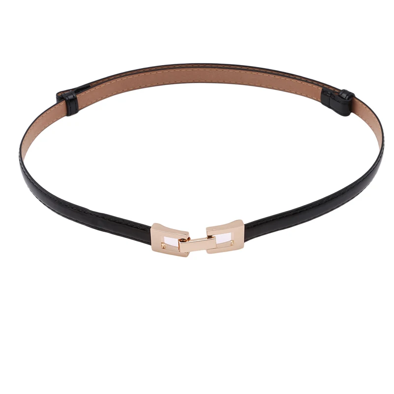 

Women Black White Waist Band Thin Elastic Waist Belt Dress Apparel Accessories