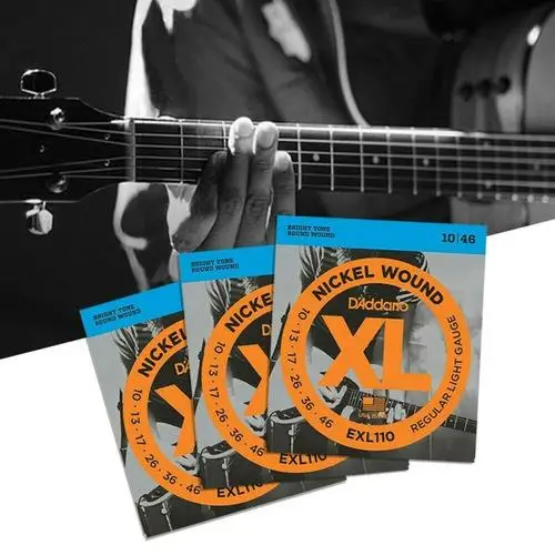 3 упаковки! Струны для электрогитары D addario DAddario XL с никелевой обмоткой EXL110 115 120 125
