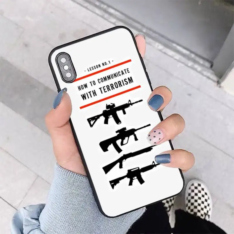 Чехол для телефона с американской винтовкой и флагом iPhone 13 11 12 pro XS MAX 8 7 6 6S Plus X AR-15 SE
