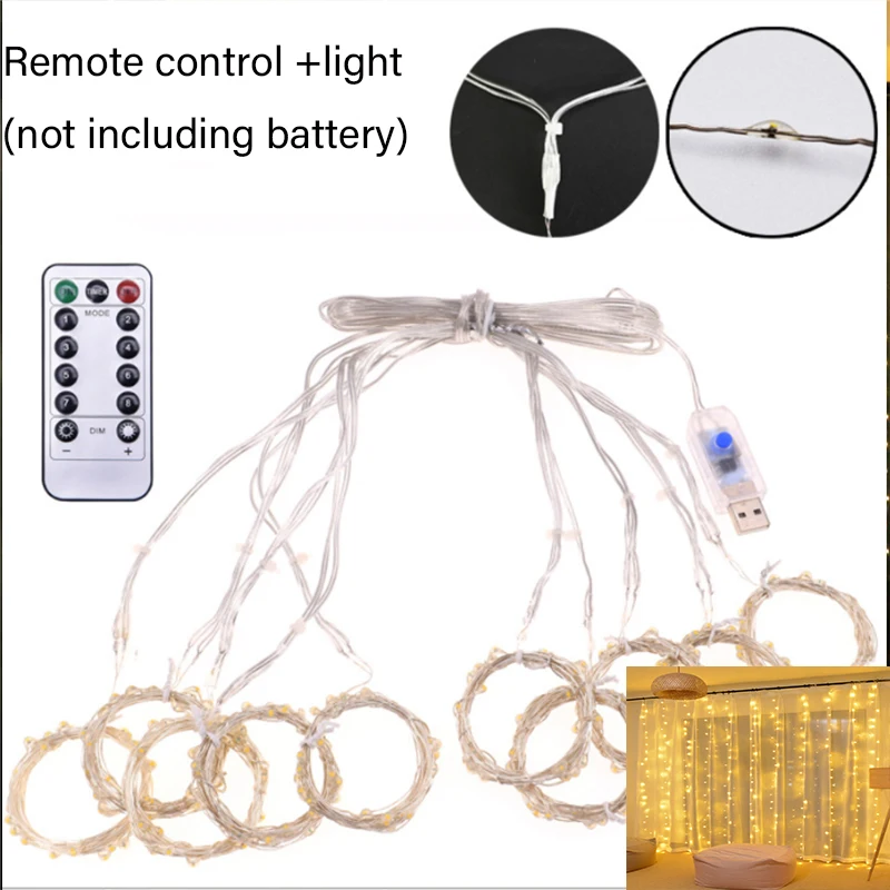 

Светодиодная занавеска-лампа Youyouhuan WJ0319-137 3 метра 300 LED