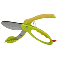 two layer salad scissor multifunction two in one stainless steel scissor kitchen fruits vegetables tool home salad scissor
