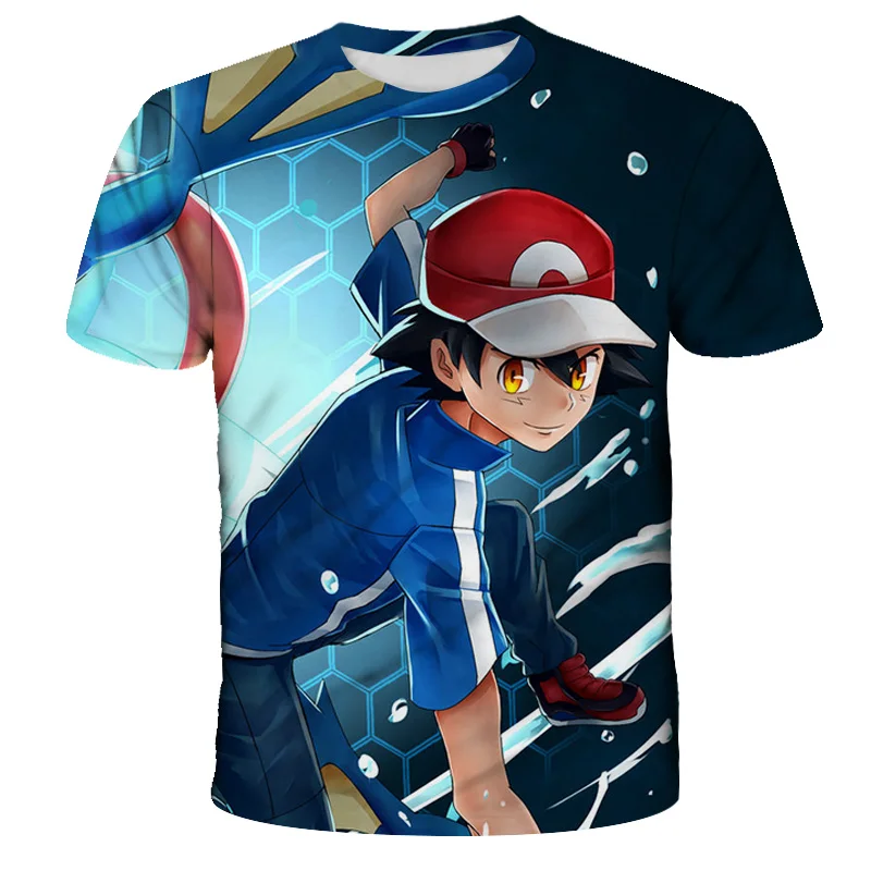 

2021 Trendy 3D Printing Kawaii Pokemon Anime Pattern Children's T-Shirts Harajuku Tees Cute Style Comfortable All-Match T-Shirts