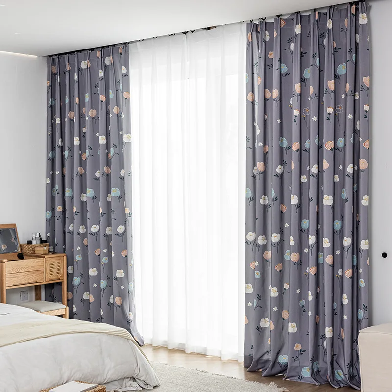 Пасторальные розовые занавески с цветочным рисунком для девочек детей спальни