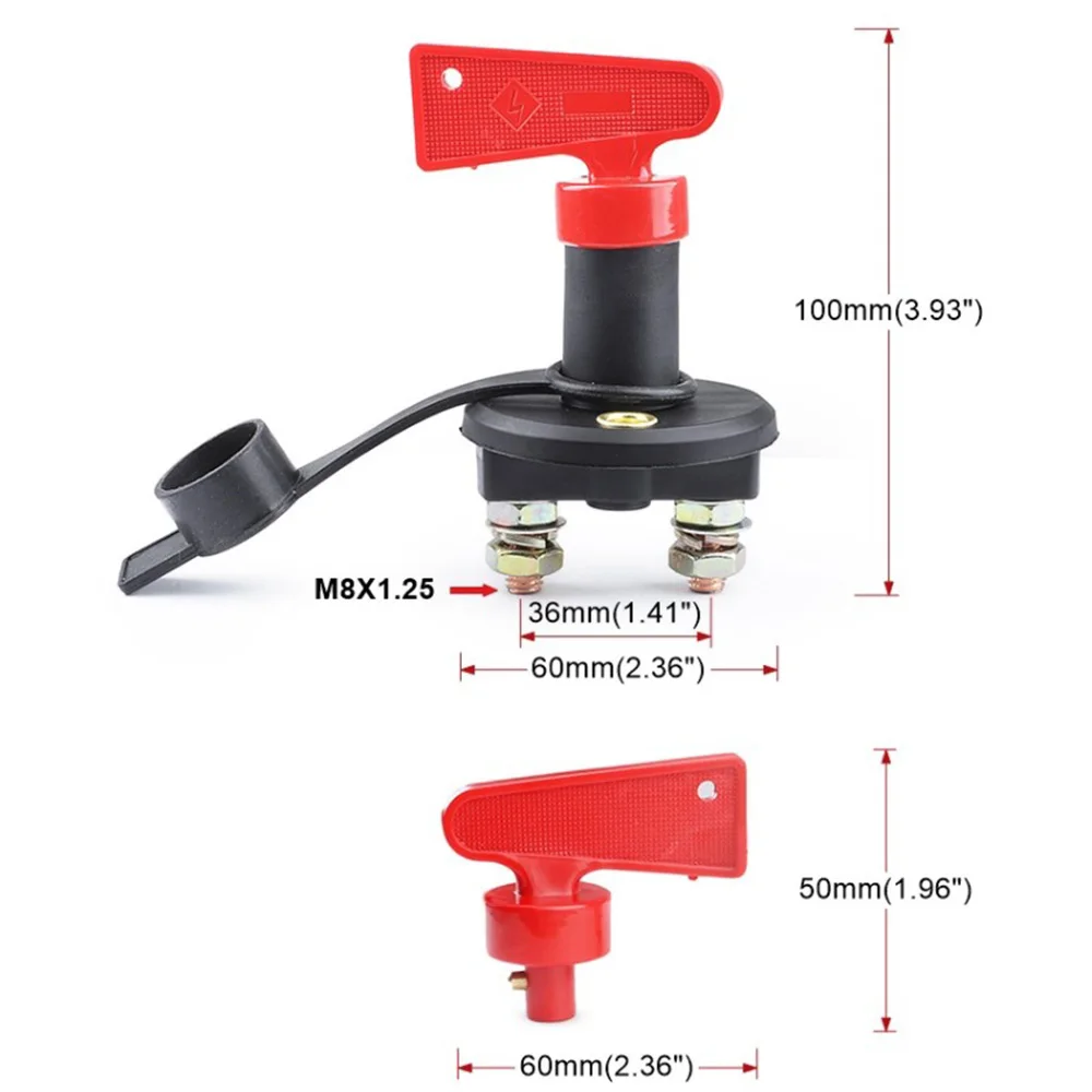 12V 24V красный ключ Авто грузовик лодка отрезать Батарея главный выключатель для