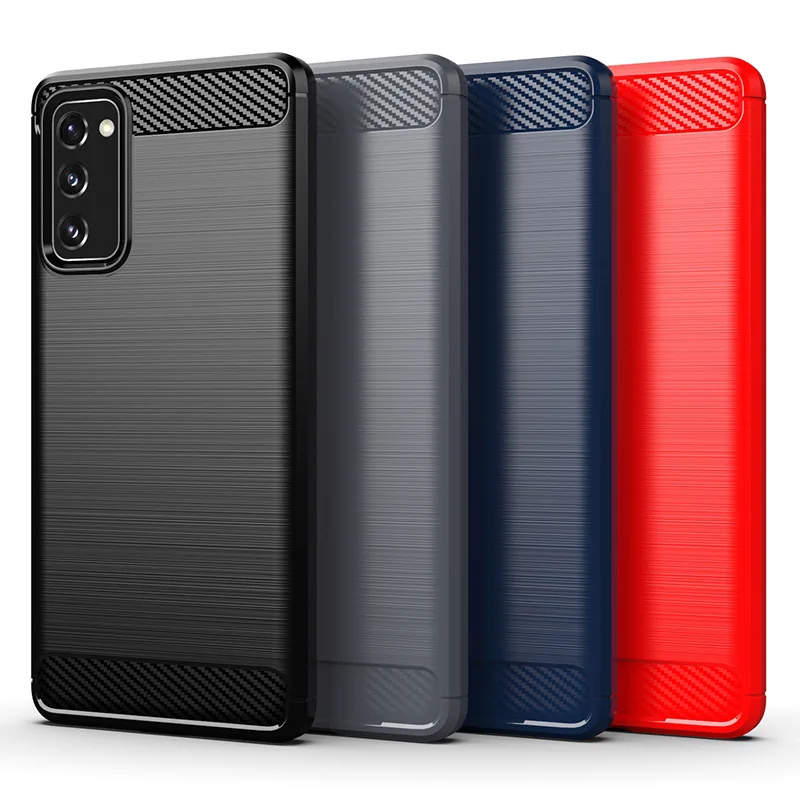

Soft Carbon Fiber For Samsung Galaxy S20 FE 5G S20 Plus S20 Ultra Case Shockproof Bumper Silicone Cover For Galaxy S20