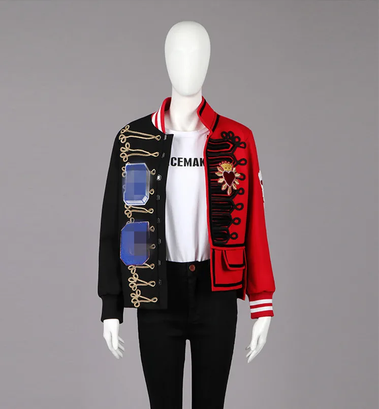 Зимние женские куртки и пальто с вышитыми буквами бейсбольные женское Красное