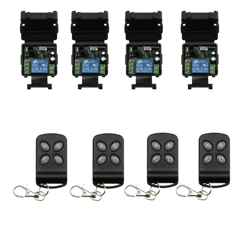 Беспроводной мини коммутатор с дистанционным управлением 12 В 24 в пост. Тока 4