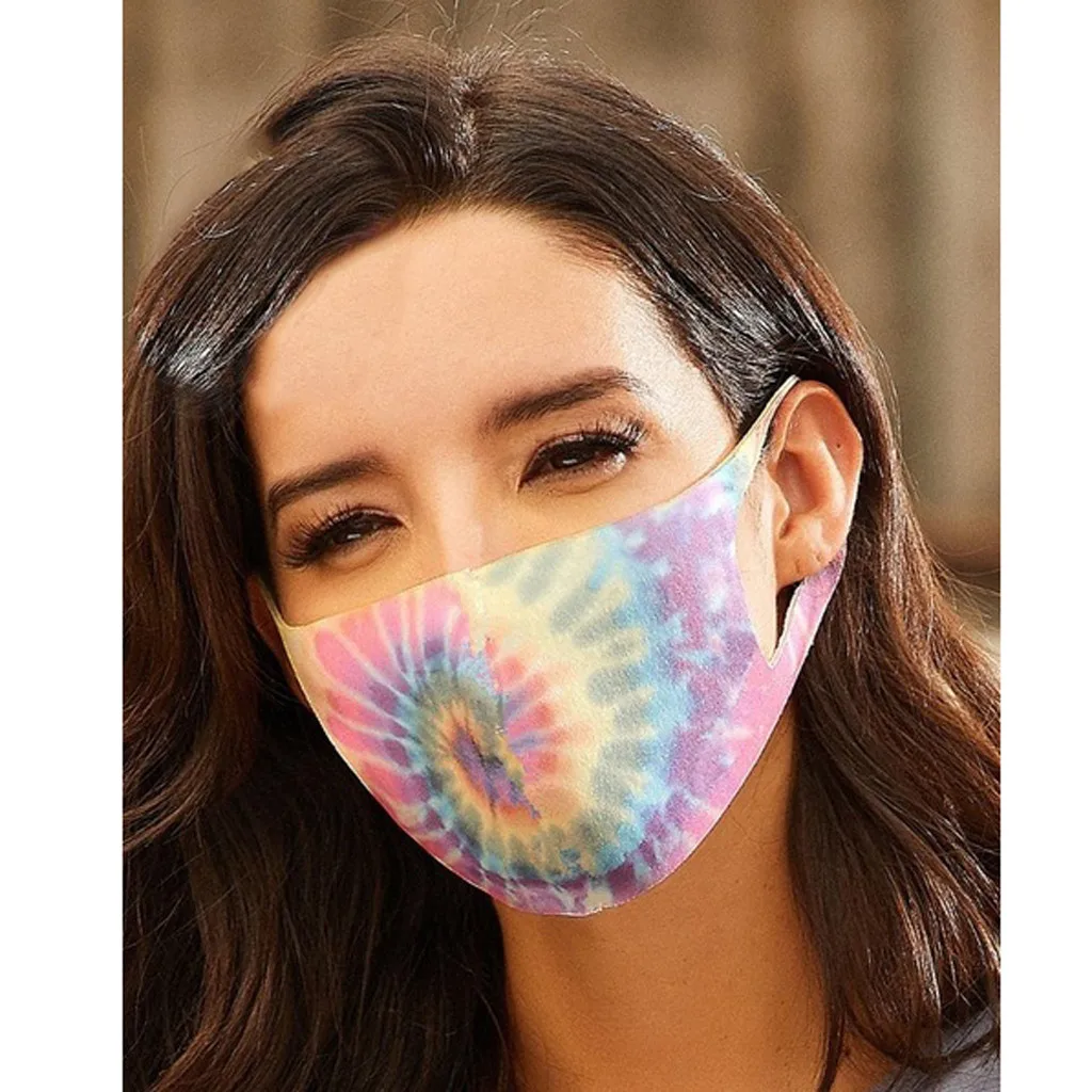 

Adult PM2.5 Tie Print Breathable Mouth Mask Washable Reusable Mask Breathable face shield Masque maseczki ochronne
