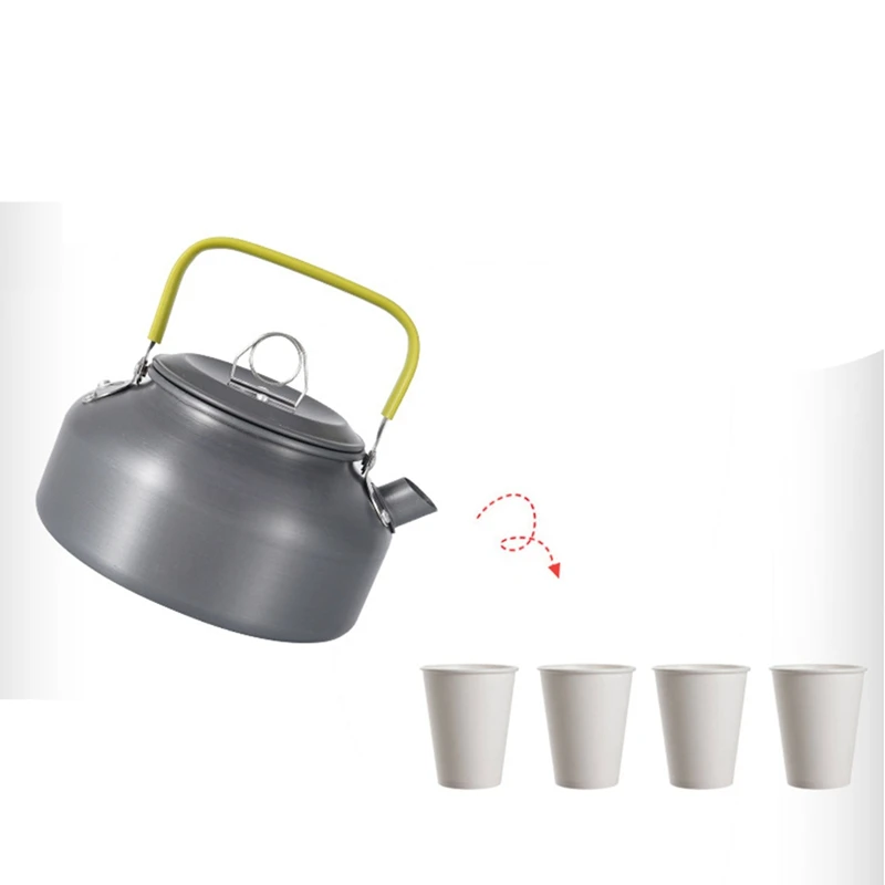 

0.8L Outdoor Camping Kettle,Ultra Lightweight Cookware Tea Coffee Pot for Camping Fishing,Outdoor Kettle