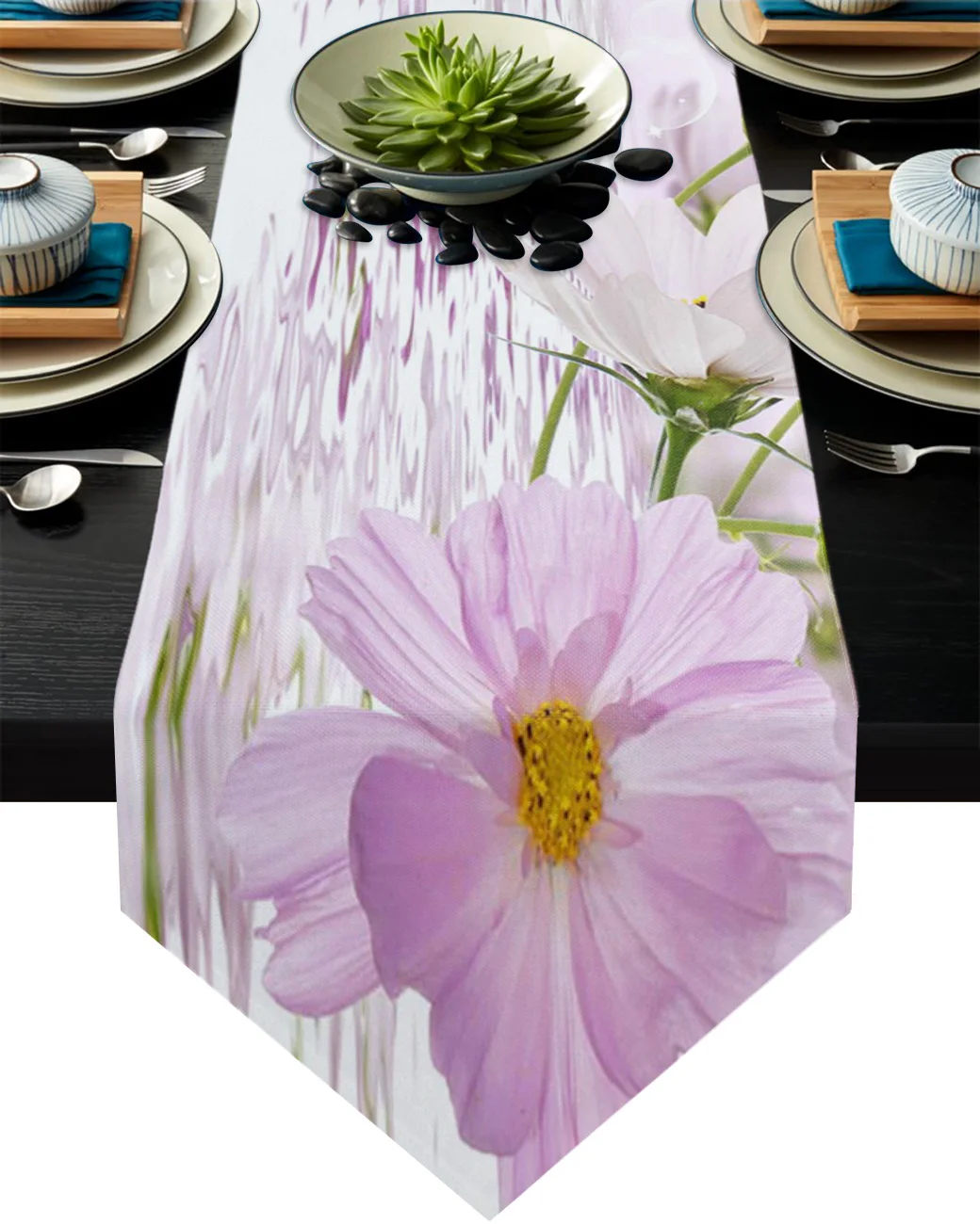 

Завод Лили настольная дорожка с цветами Свадебные украшения покрытие стола для дома вечерние отельная скатерть обеденный стол Декор