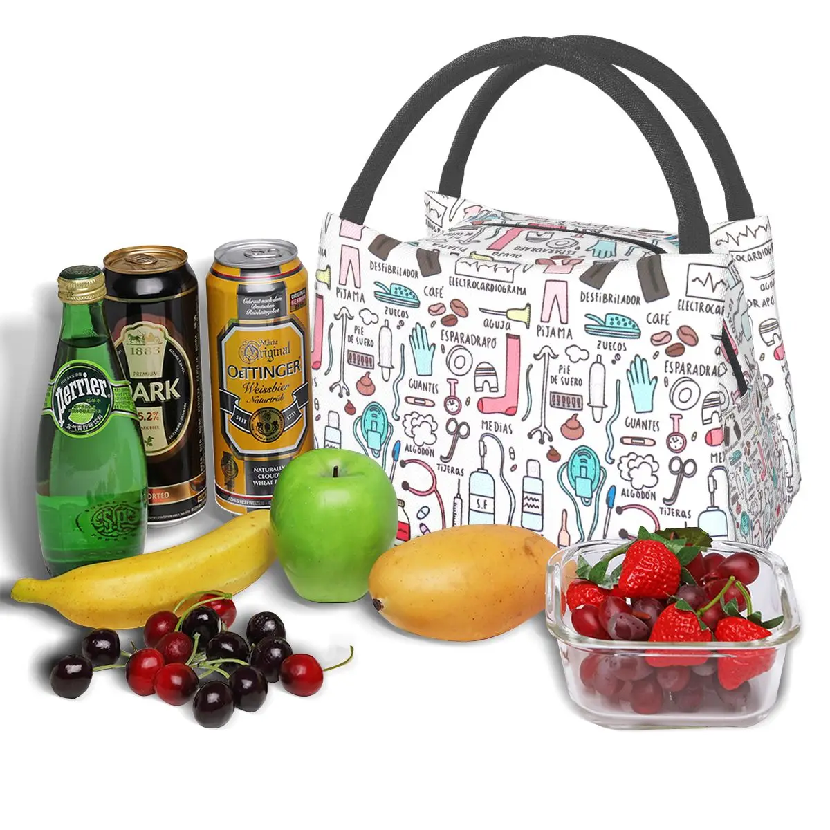 

NOISYDESIGNS Fresh Cooler Bags Waterproof Oxford Cloth Portable Zipper Thermal Lunch Bags For Women Convenient Lunch Food Bags