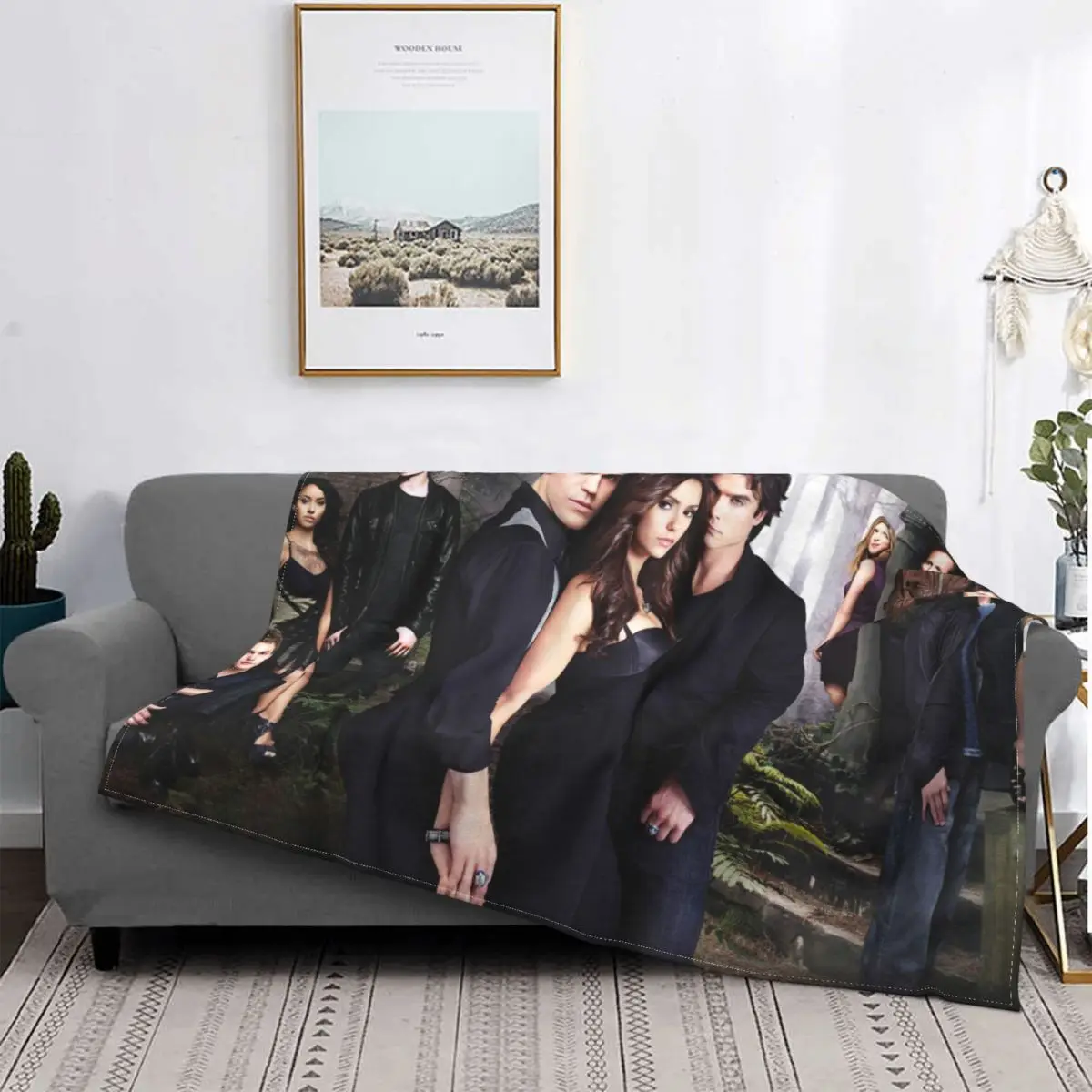

The Vampire Diaries Elena Gilbert Horror TV Series Blankets Coral Fleece Plush Decoration Bedroom Bedding Couch Bedspread