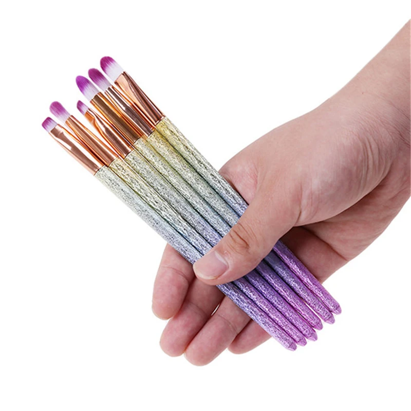 Кисти для макияжа 6 шт градиент тени век Кисть смешивания кисти бровей волокна