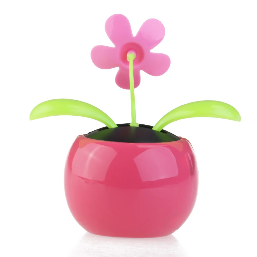 Dacing Solar Flower Car Decor Powered Happy Dancing in the Pot (Pink) | Автомобили и мотоциклы