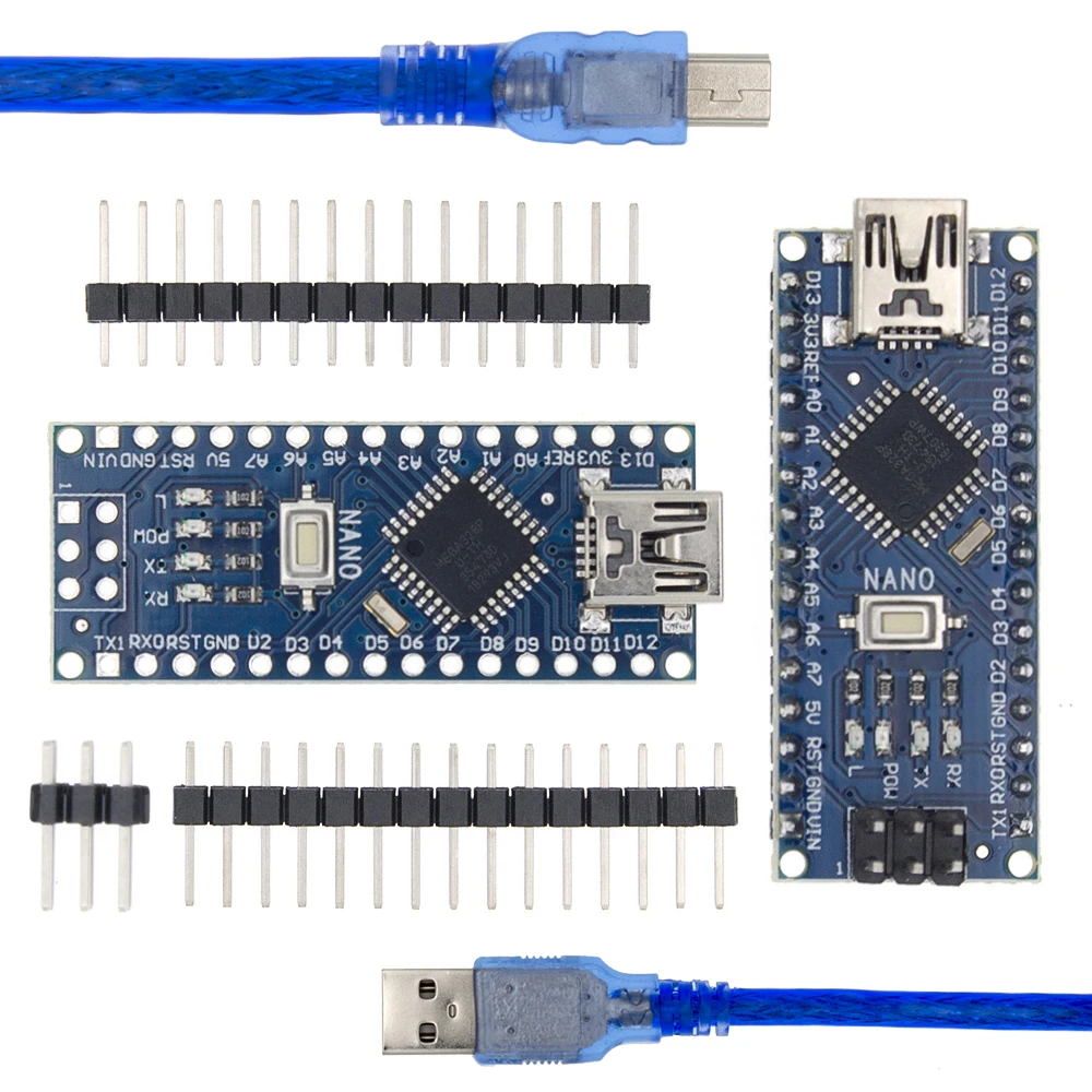 10 компл. = 10 шт нано 3,0+ 10 шт USB кабель ATmega328 Мини-USB плата CH340G для Arduino