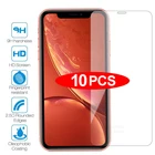 Закаленное стекло для iPhone, 10 шт., защитная пленка для экрана iPhone 11pro Max 6 6s 7 8 Plus X XS Max XR, защитное стекло HD