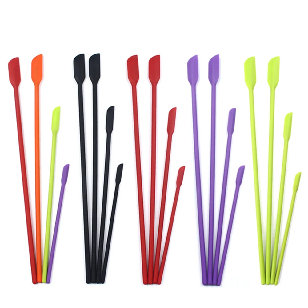 

4Pcs Flexible Silicone Scraper Reusable Beauty Kitchen Safe Last Drop Spatula Makeup Brushes Face Mask Brush Beauty Tools