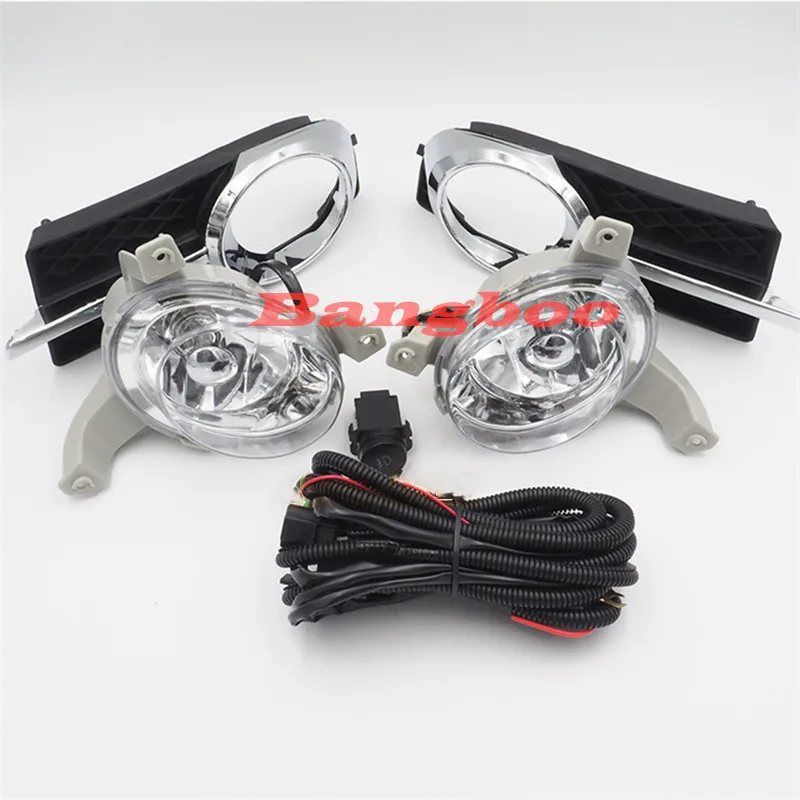 Front Bumper Fog Light Lamp With Switch Wiring Kit For Chevrolet Aveo Sedan/PT G3 WAVE/LOVA 2007-2010 Chrome Type Set | Автомобили и