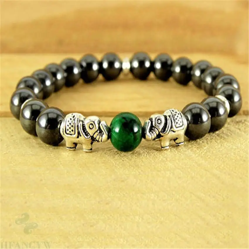 

8MM Hematite Buddhist Bead Bracelet Chakas Spirituality Buddhism Bless Cuff